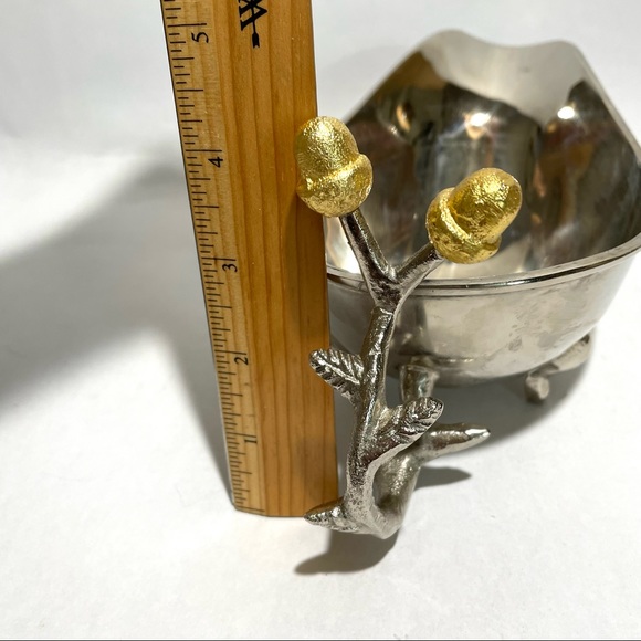 Silver & Gold metal gravy boat - Picture 4 of 8